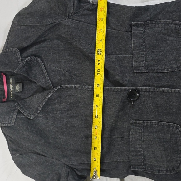 Banana Republic Black Cotton Denim Jacket - Picture 5 of 8